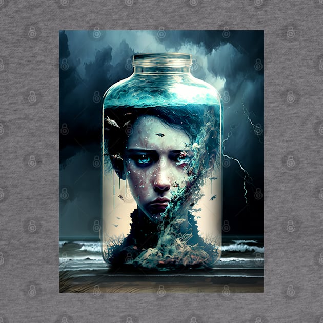 Boy in a Jar with a Pickled Face No. 1 by Puff Sumo